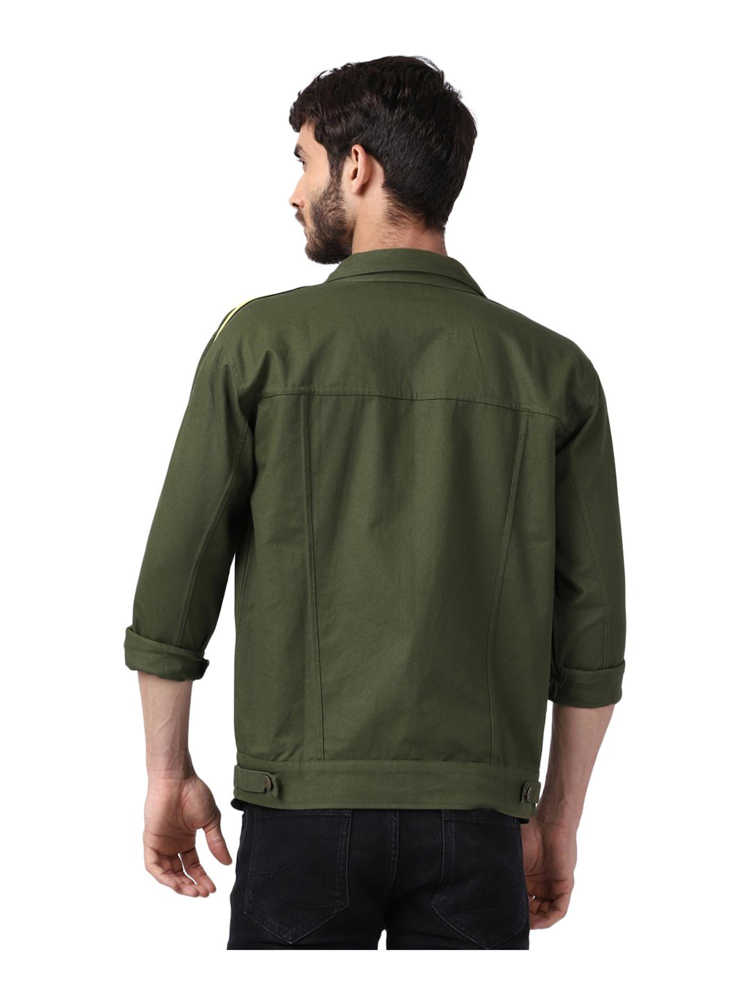 Dark Green Denim Jacket | Green denim jacket, Stylish jackets, Denim jacket  men