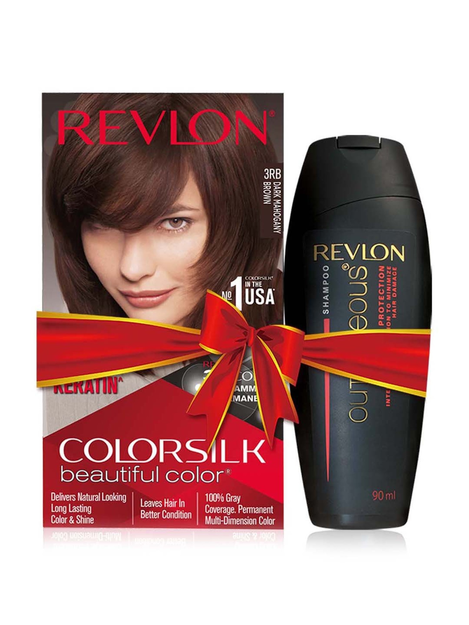 tæppe tildeling betyder Buy Revlon Hair Color 3RB Dark Mahogany Brown & Shampoo Set Online At Best  Price @ Tata CLiQ
