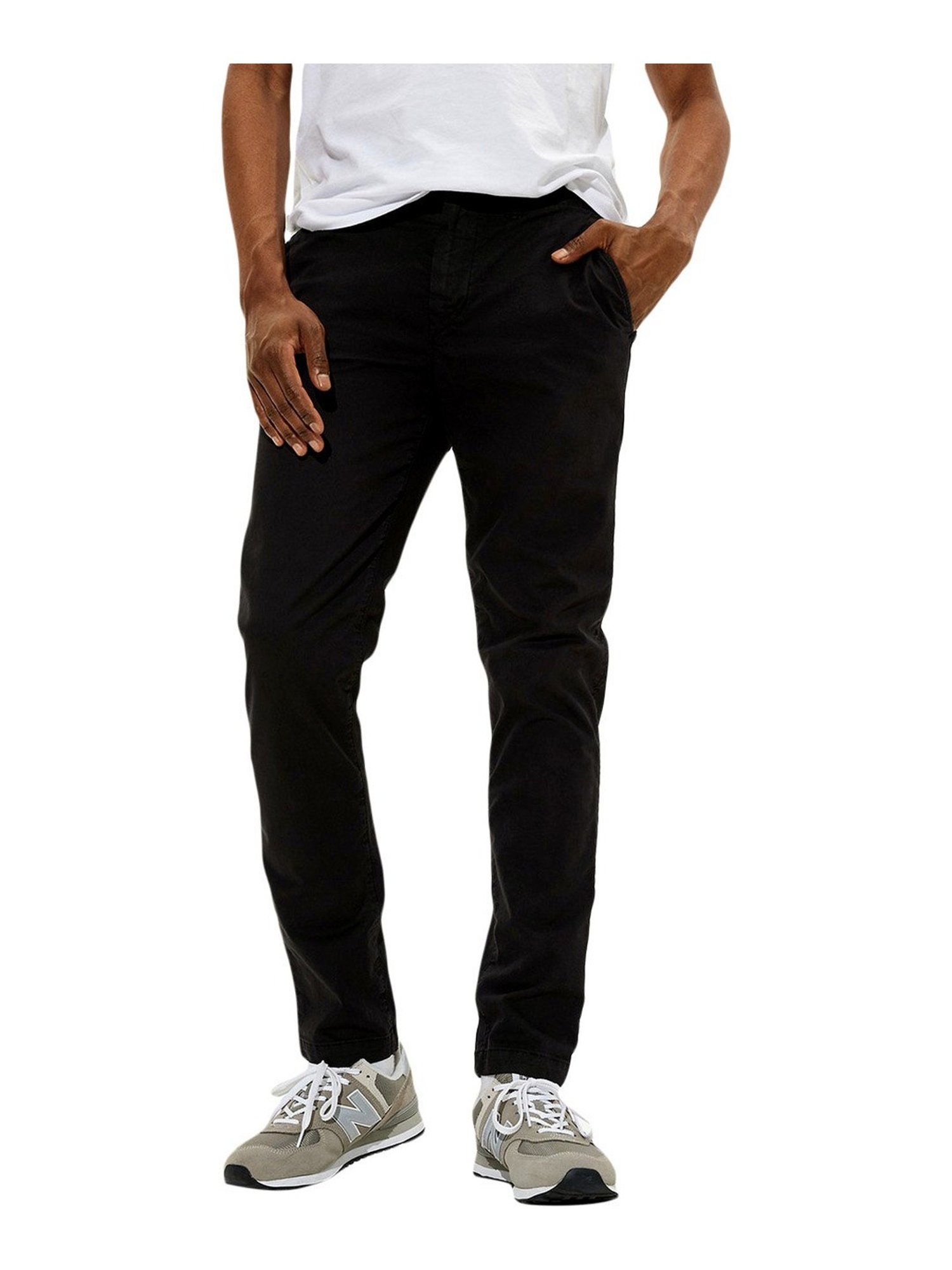 Buy Arrow Sport Black Cotton Slim Fit Self Pattern Chinos for Mens Online   Tata CLiQ