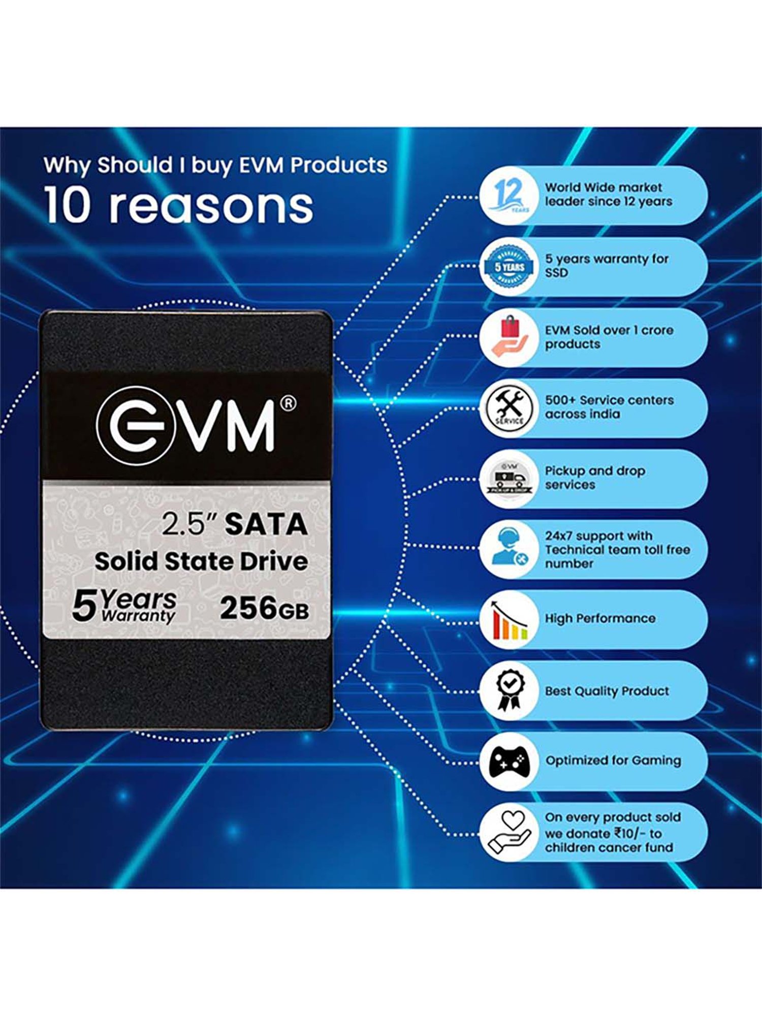 Evm25/256Gb 256Gb Ssd 2.5 Inch Sata at Rs 1060 in Mumbai