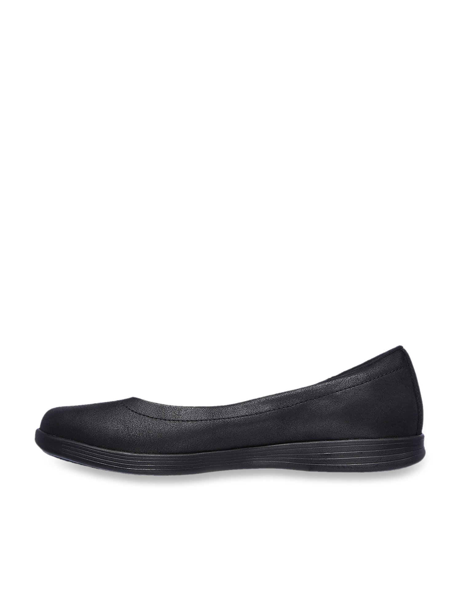 Skechers black ballet pumps hot sale