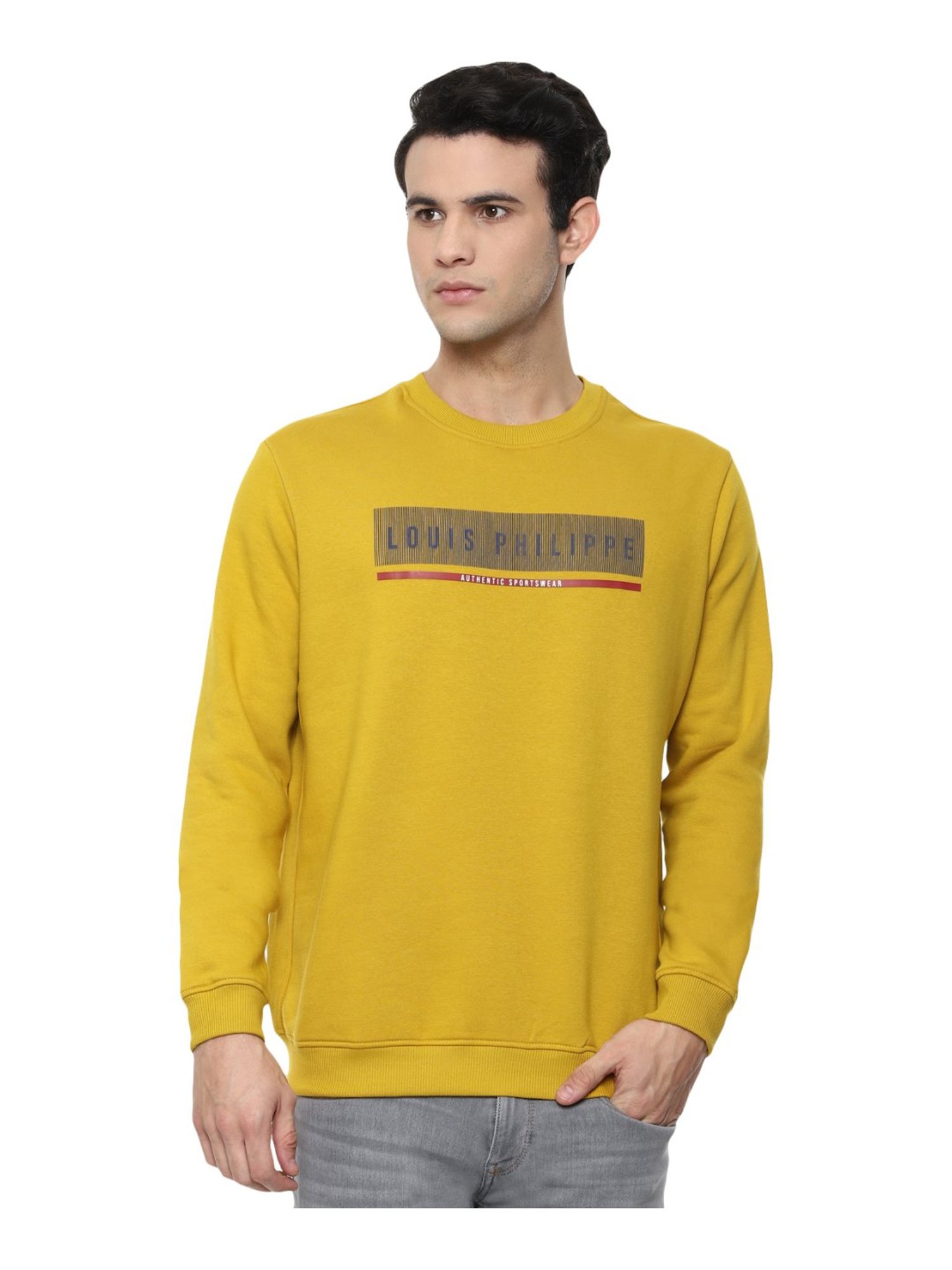 Buy Louis Philippe Sport White Cotton Sweatshirt for Men Online @ Tata CLiQ