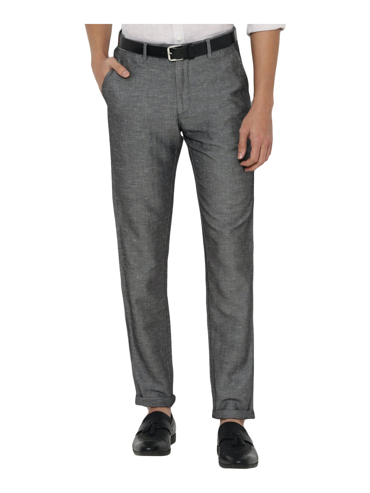 Allen Solly Casual Trousers  Buy Allen Solly Men Brown Slim Fit Solid  Casual Trousers Online  Nykaa Fashion