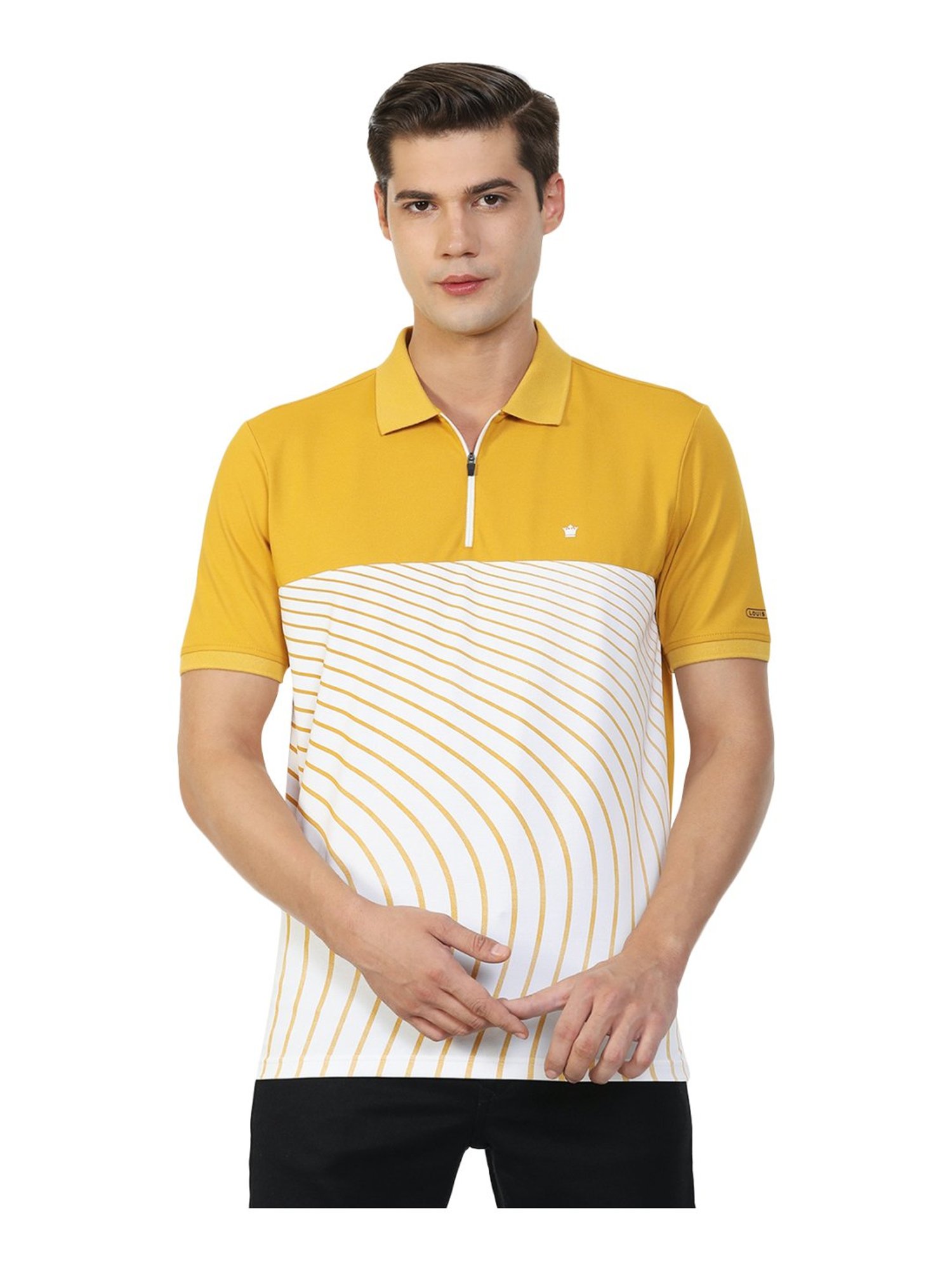 Buy Louis Philippe Mustard Polo T-Shirt for Men's Online @ Tata CLiQ