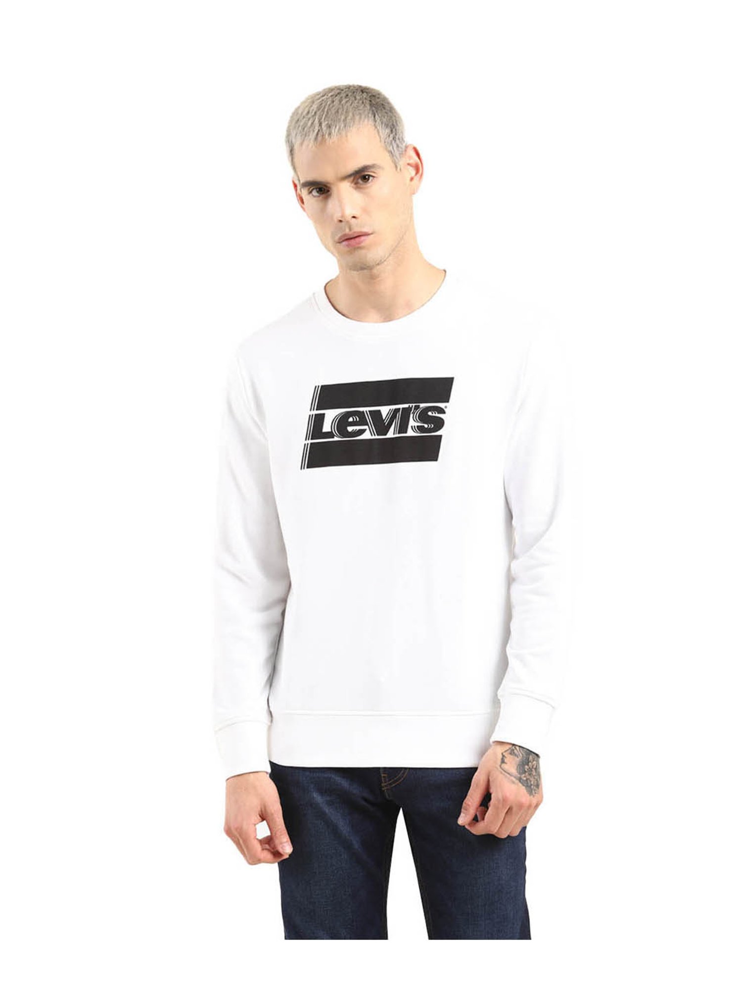 Buy Levi's Black Graphic Print Sweatshirt for Men Online @ Tata CLiQ