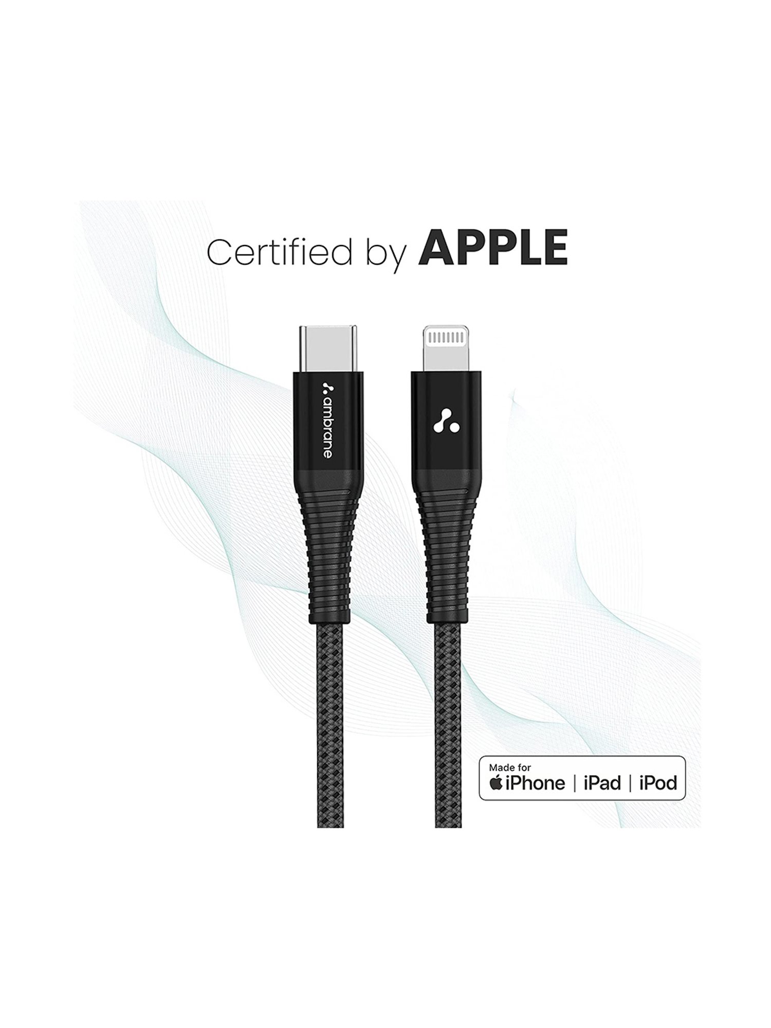 Buy Ambrane Apple Lightning to Type C Cable, Fast Charging Cable