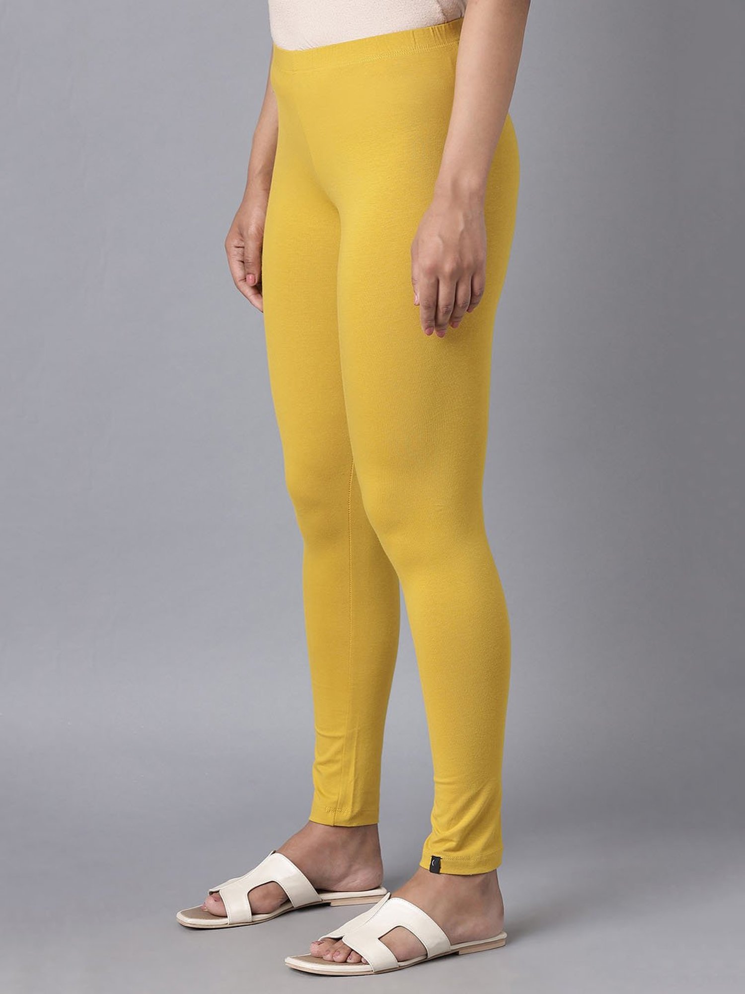 Aurelia Yellow Skinny Fit Leggings