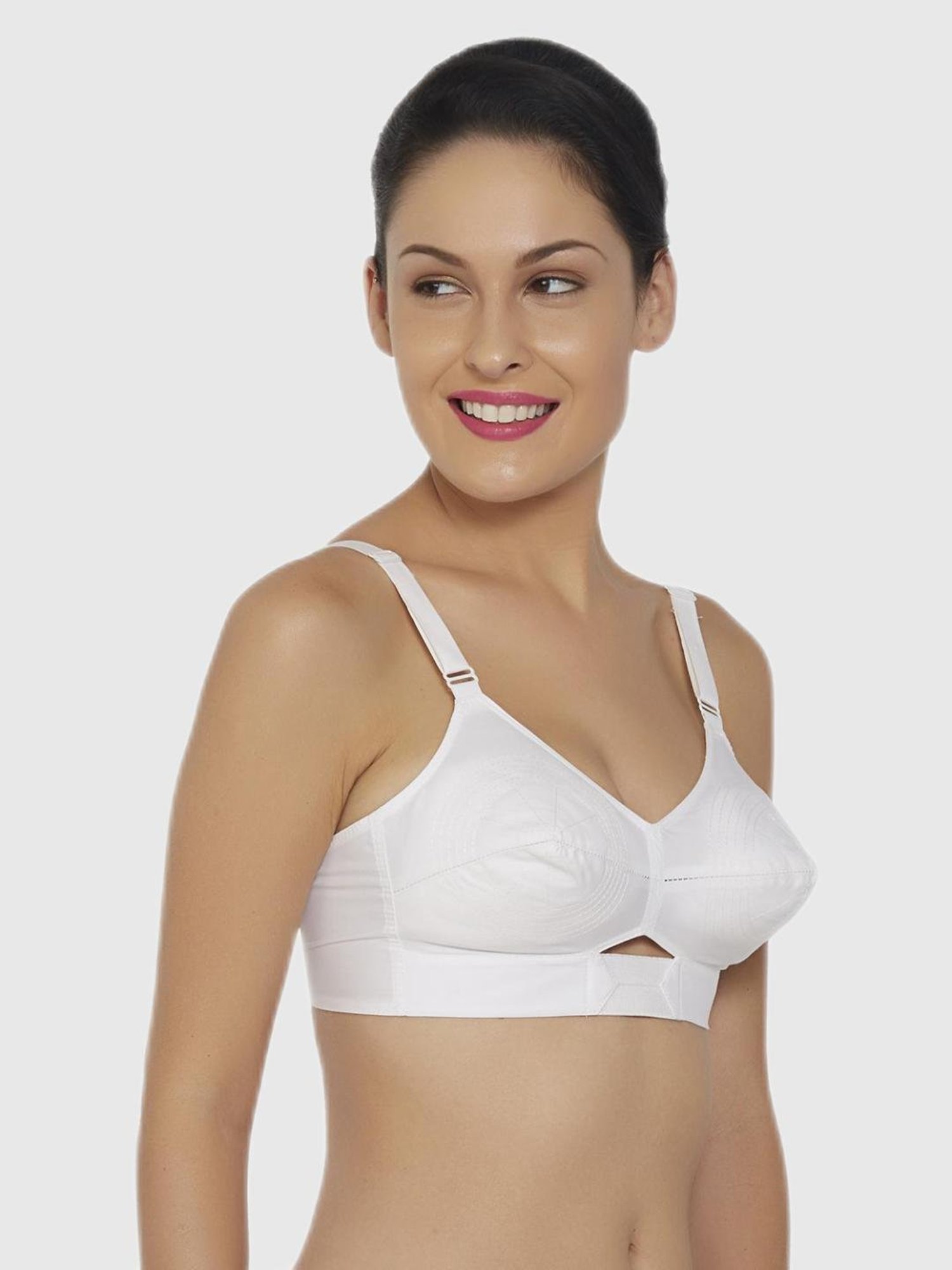 Buy online White Cotton Bra from lingerie for Women by Libertina for ₹885  at 0% off