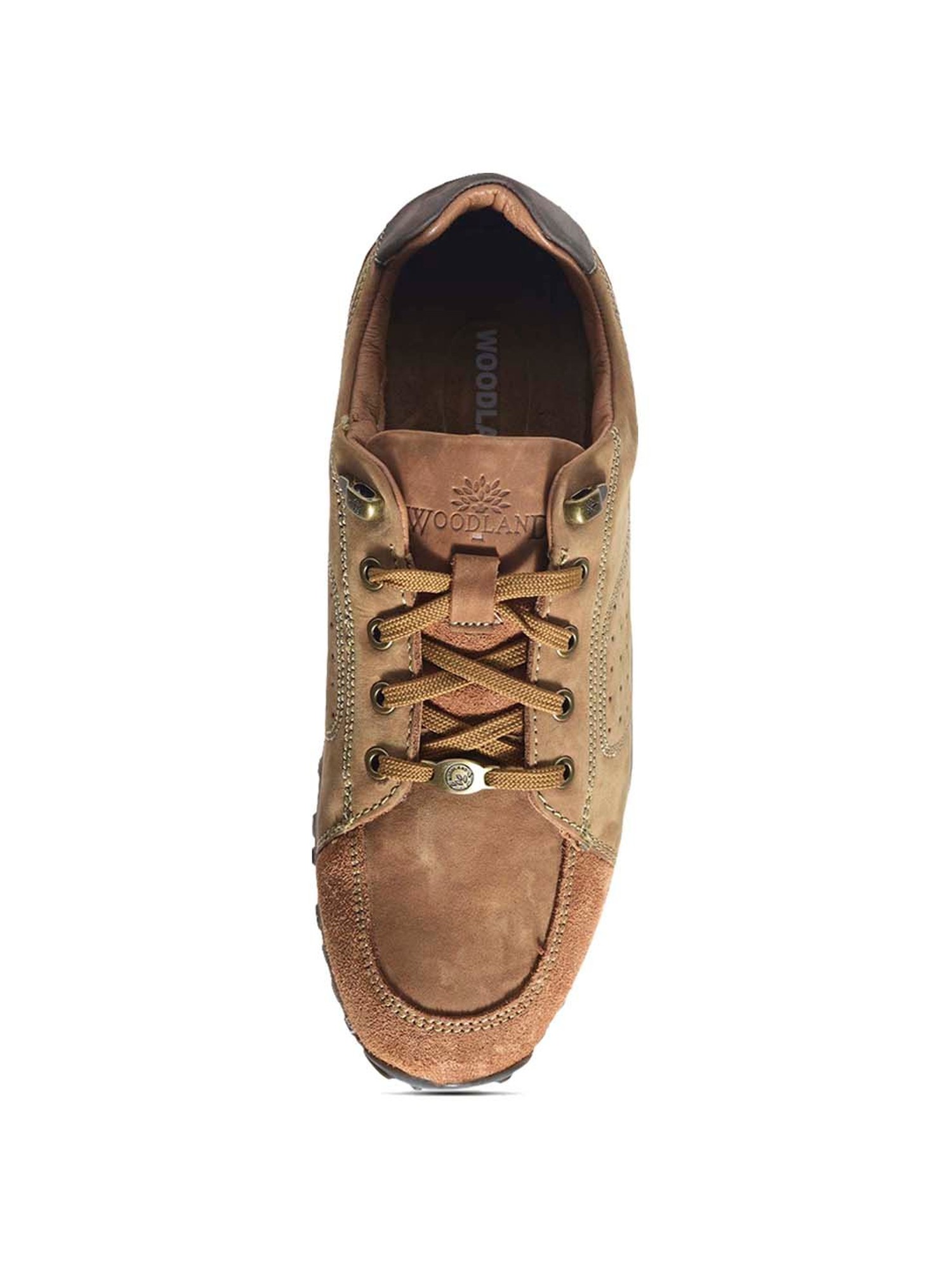 Buy WOODLAND Brown Mens Leather Lace Up Sneakers | Shoppers Stop