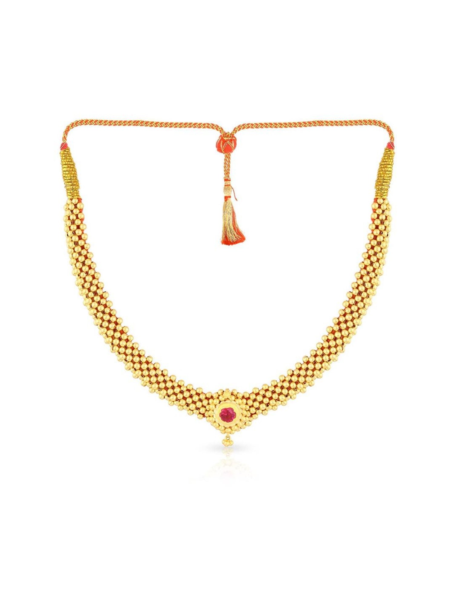 Gold necklace at malabar on sale gold