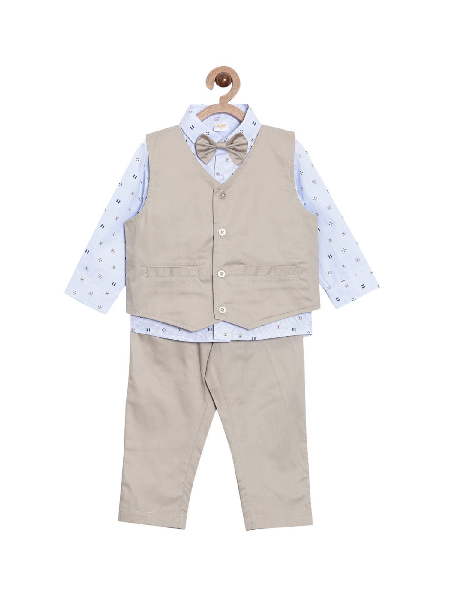 Cavani Lennox Beige Double Breasted Waistcoat  SuitsMe