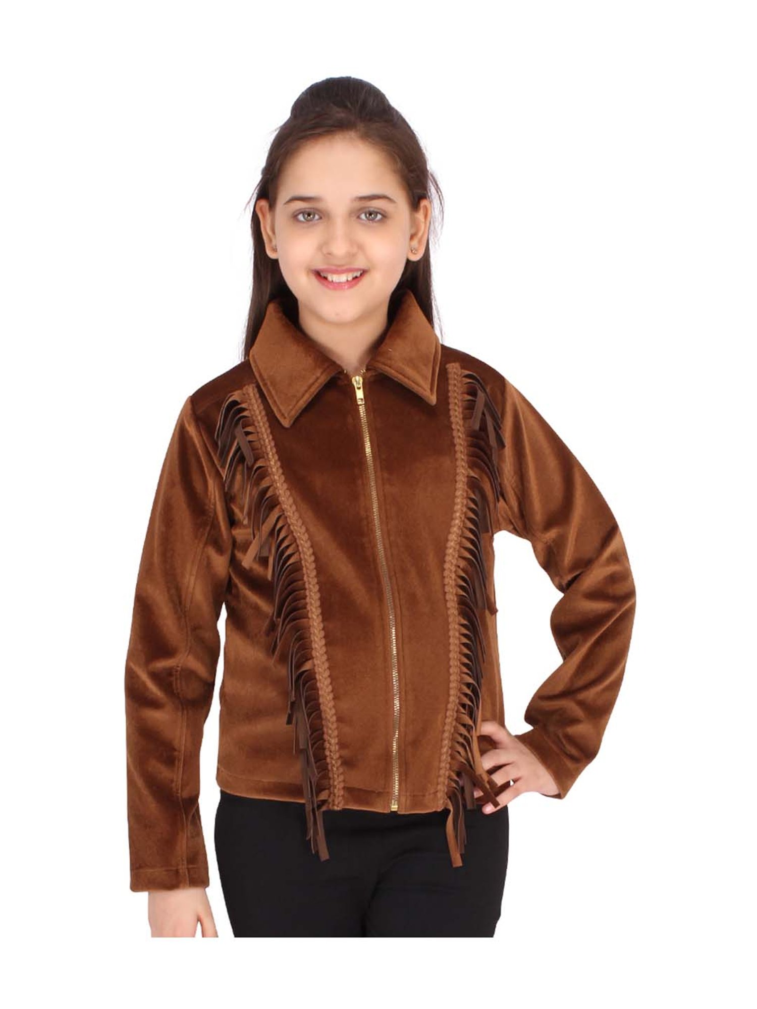 Full Sleeve Brown Girl's Leather Jacket at Rs 1999 in Delhi | ID:  21259428530