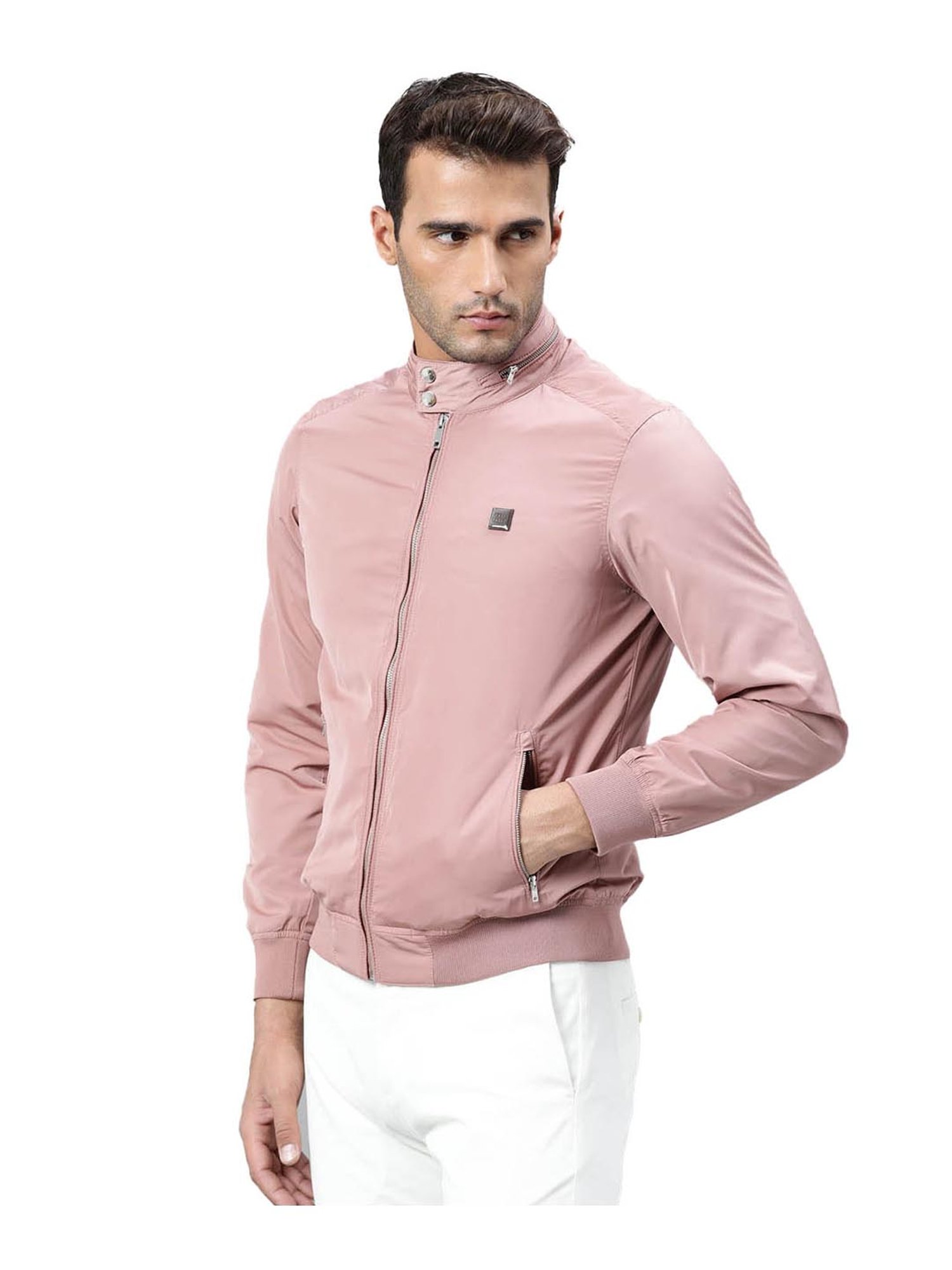 Slim Stretch Two-Tone Tailored Jacket - Pink | Suit Jackets | Politix