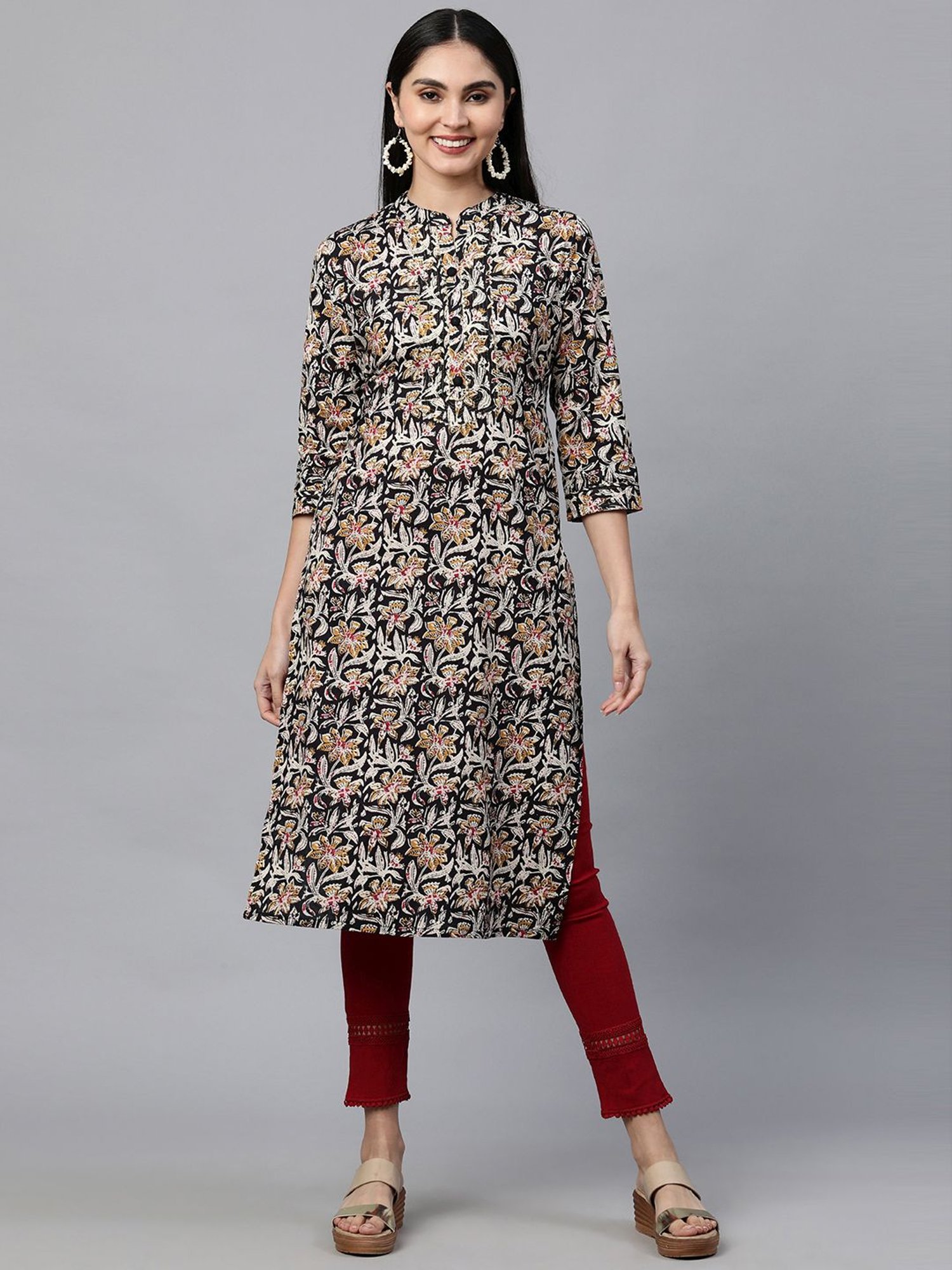 fashor black kurta