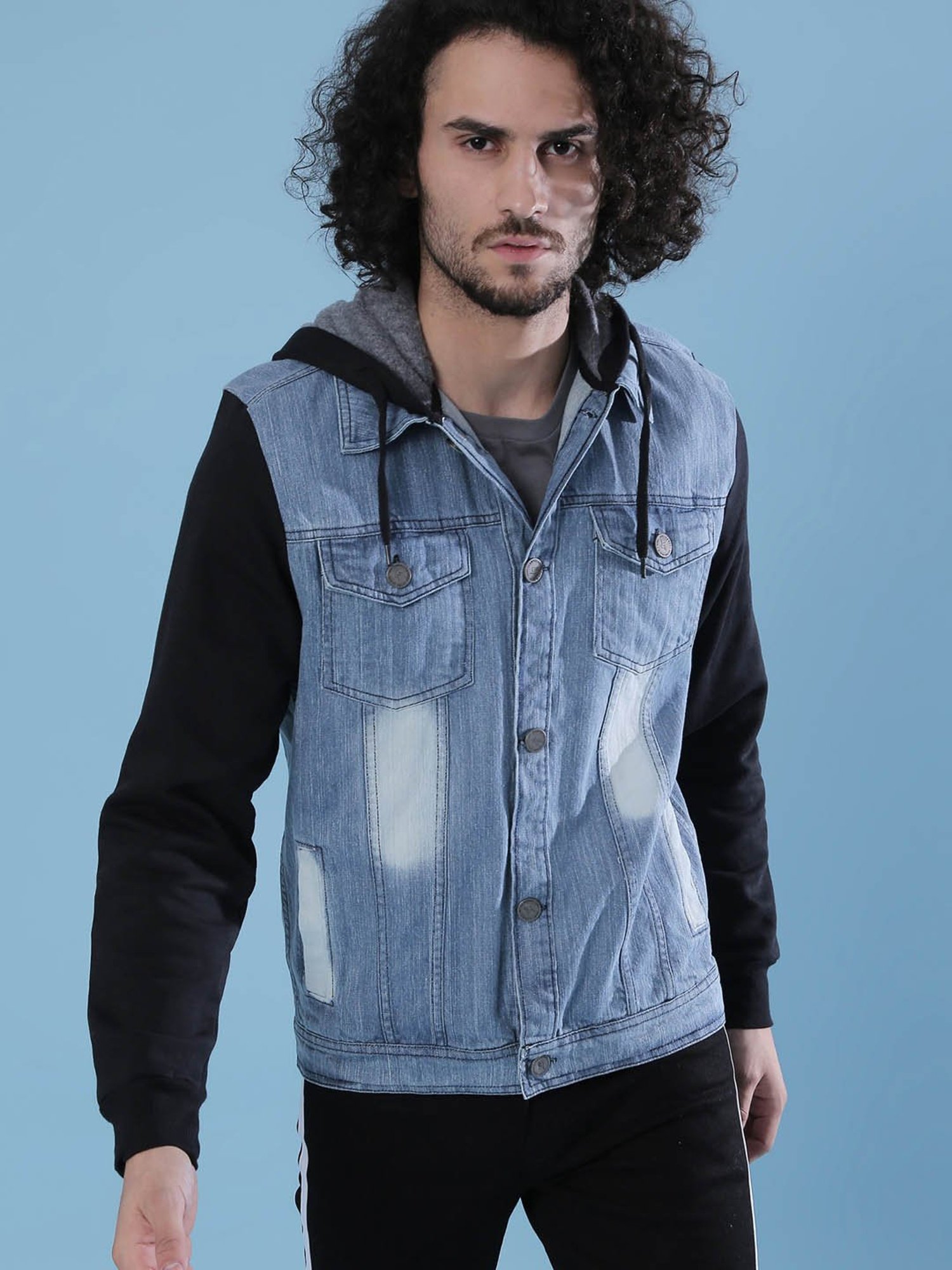 Buy Blue & Grey Jackets & Coats for Men by Campus Sutra Online | Ajio.com