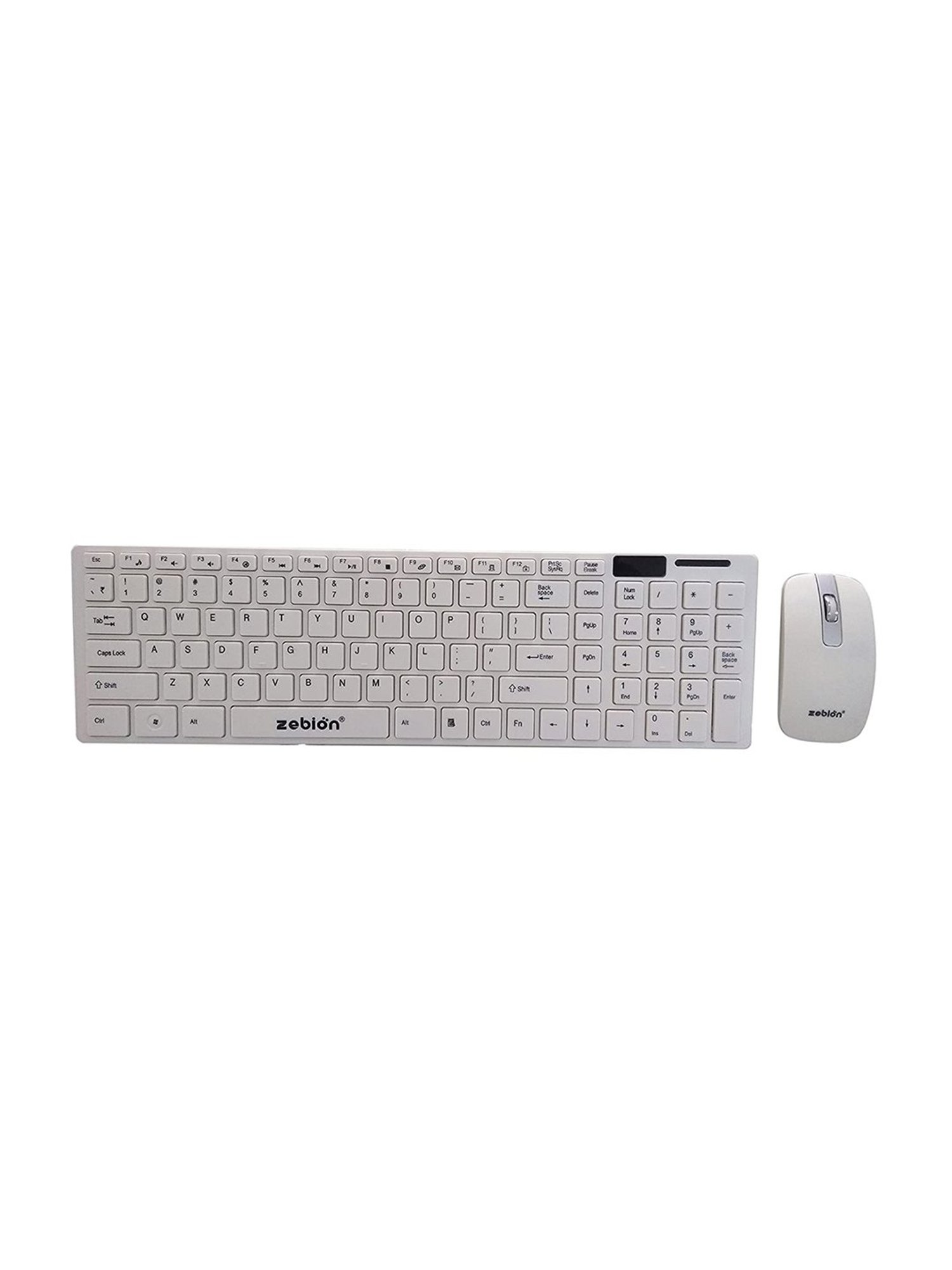 Zebion Ergo Slimfit G1600 Wireless Keyboard & Mouse Combo (White