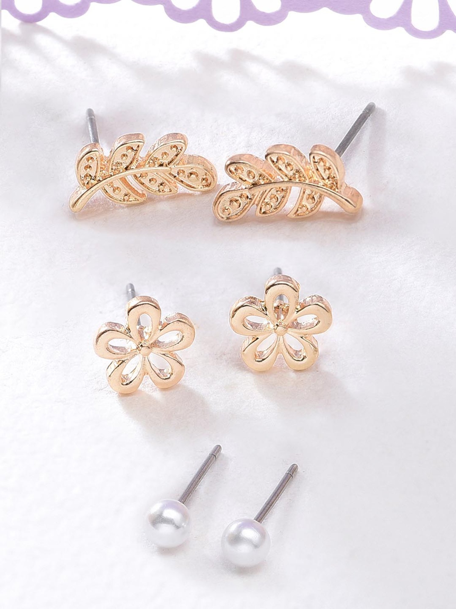 Top more than 85 3 flower earrings latest - 3tdesign.edu.vn