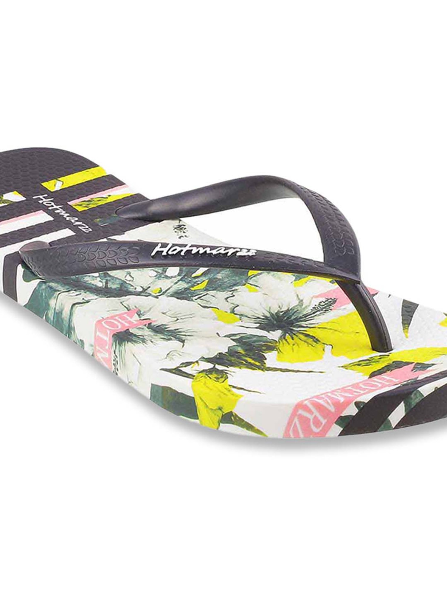 Buy Hotmarzz by Metro Black White Flip Flops for Women at Best