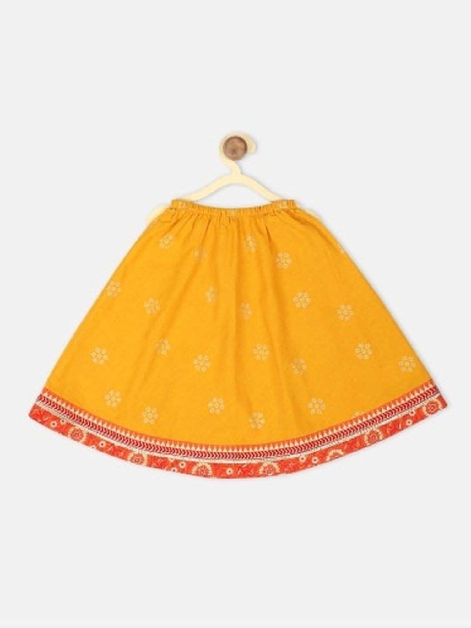 Buy Cotton Printed 3 Piece Lehenga Set for Kids Online at Fabindia |  10694998