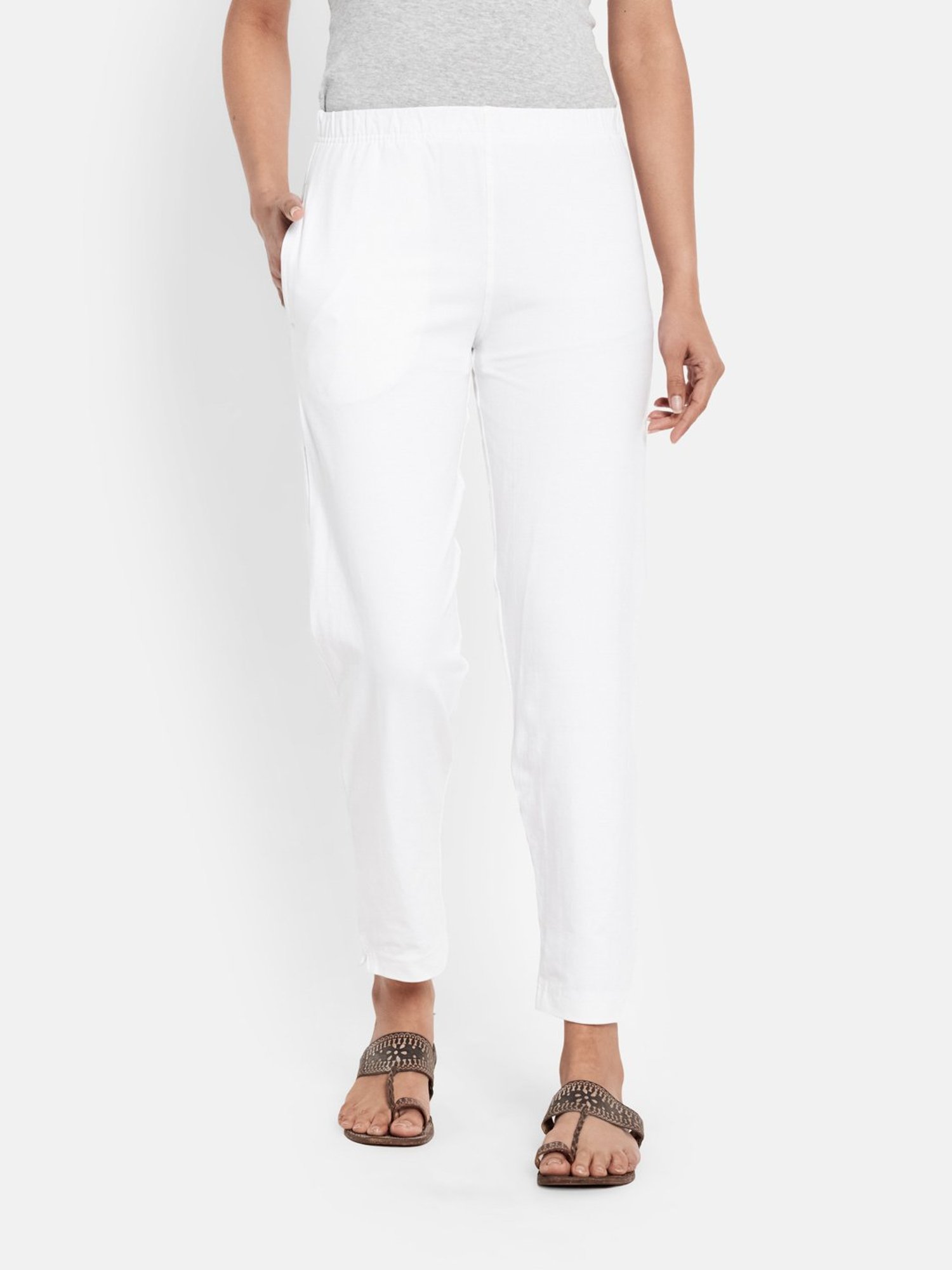 Fabindia Regular Fit Women White Trousers  Buy Fabindia Regular Fit Women  White Trousers Online at Best Prices in India  Flipkartcom