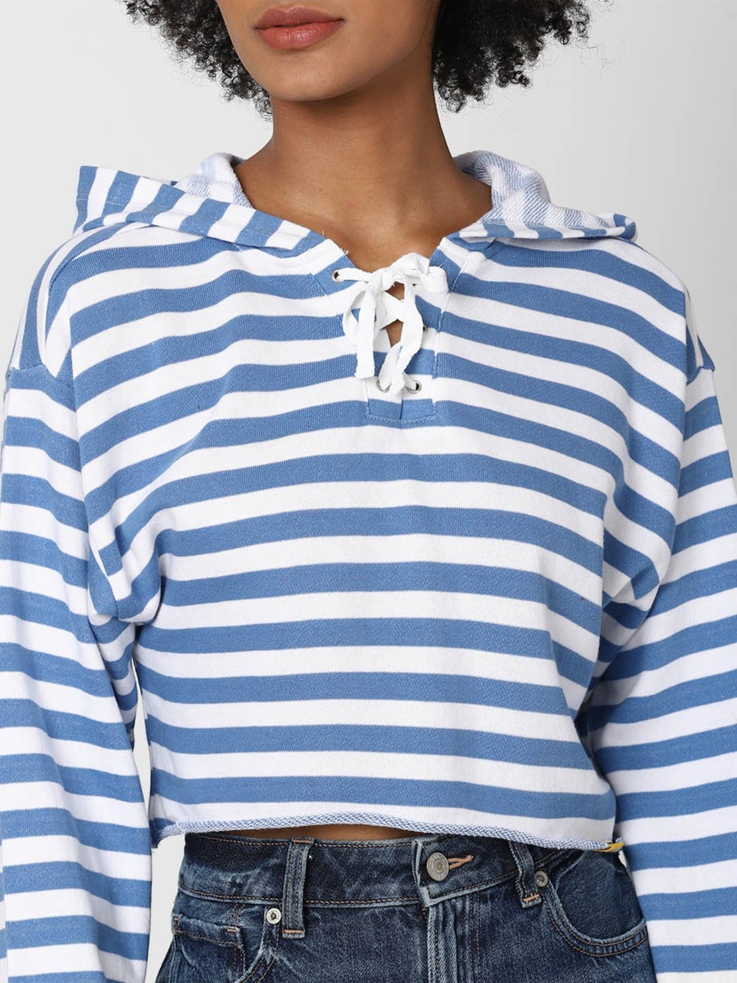 Periwinkle Blue and White Horizontal Stripes Pullover Hoodie for Sale by  ColorPatterns