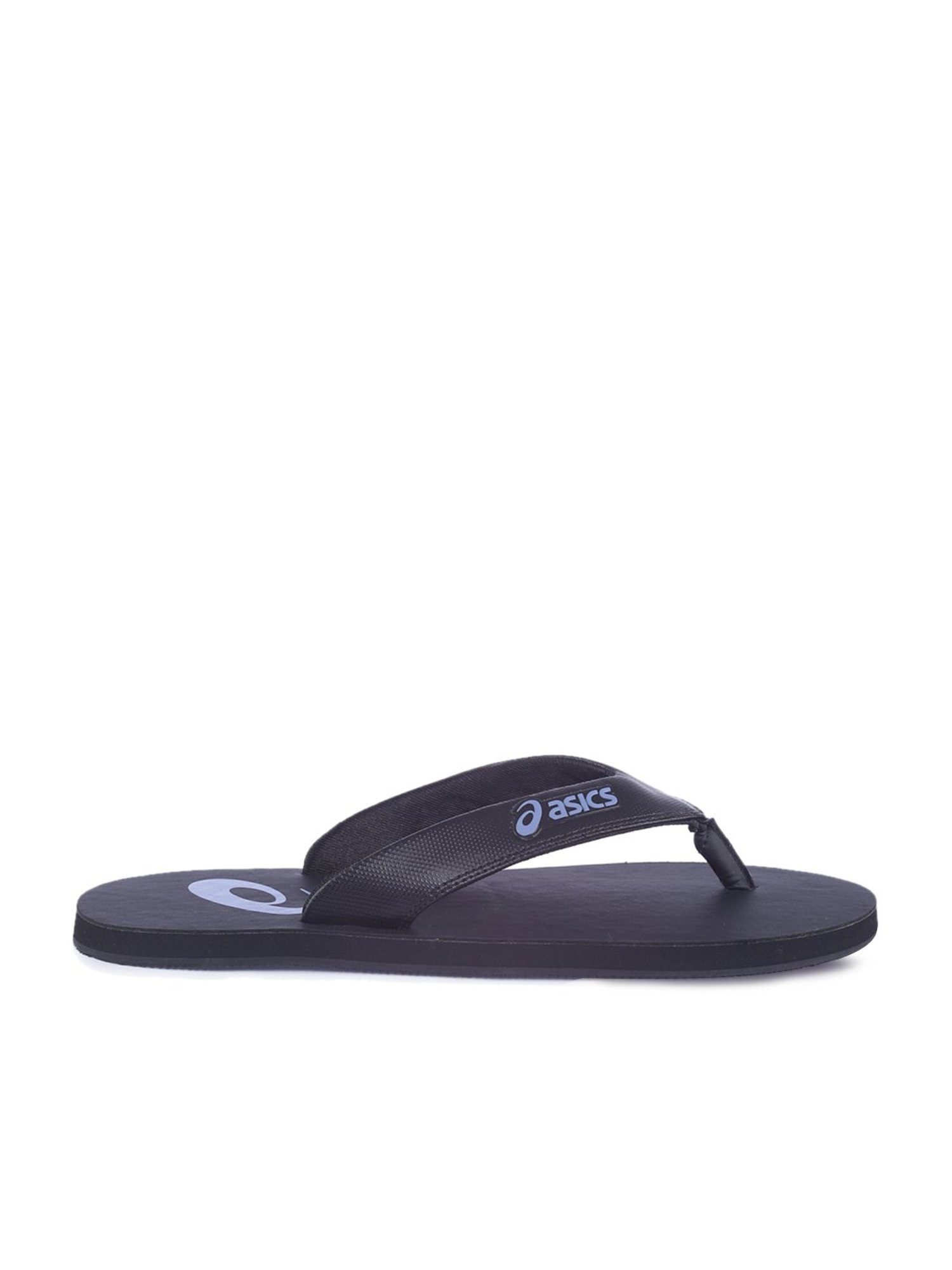 Buy Asics Men s ZORIAN AS Pitch Black Flip Flops for Men at Best