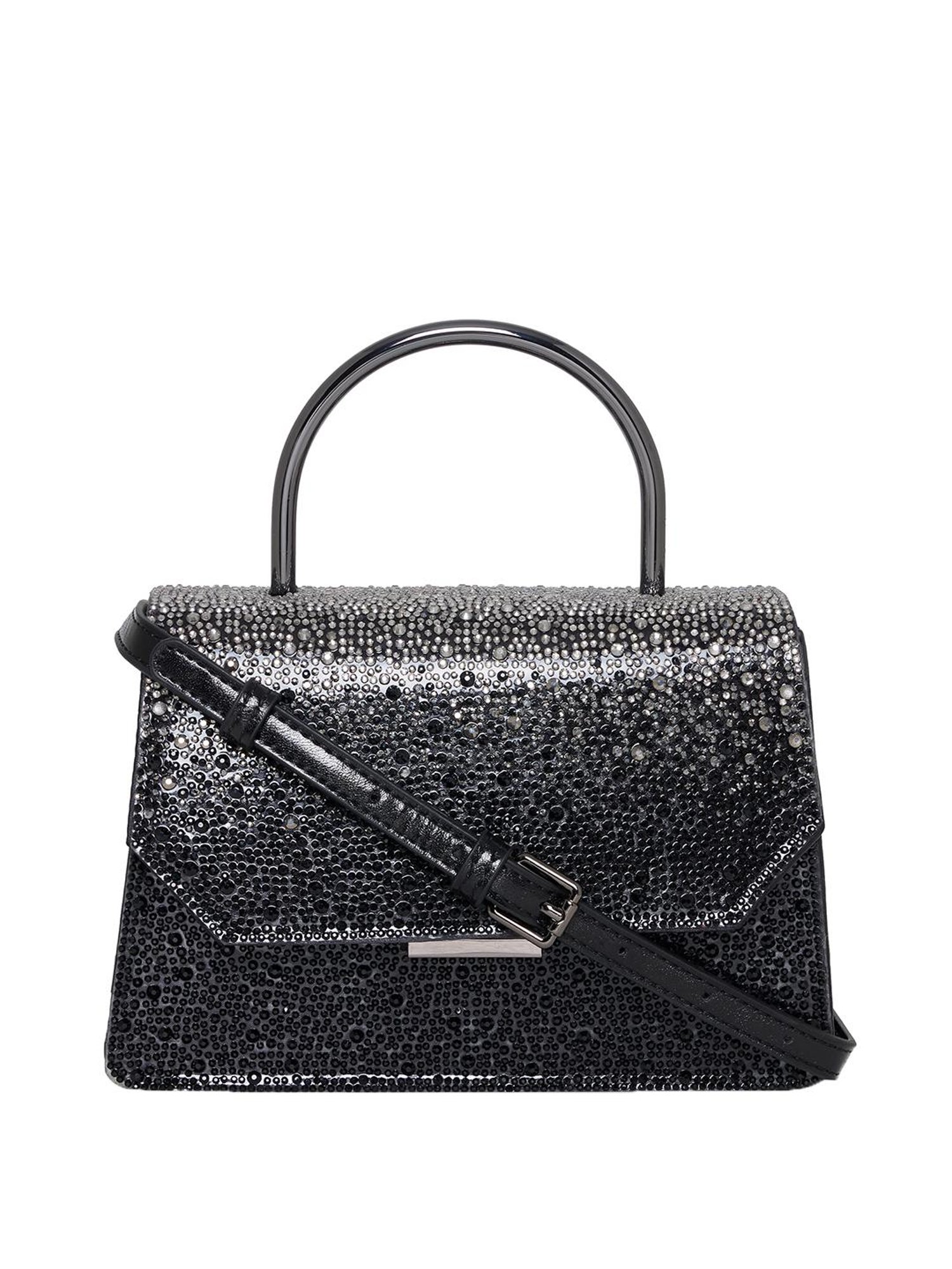 Buy Aldo WOJAN Black Embellished Medium Satchel Handbag Online At Best  Price @ Tata CLiQ
