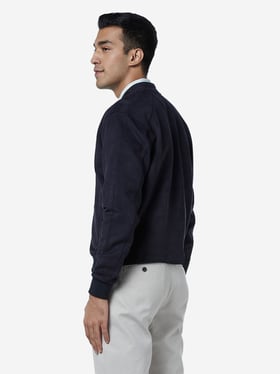 Buy Ascot Navy Relaxed-Fit Jacket from Westside