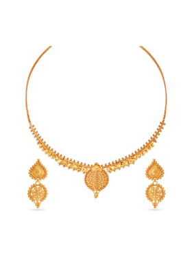 Buy Tanishq 22k Gold Necklace Set for 