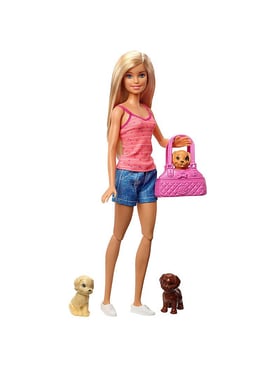 Barbie doll best sale with puppies