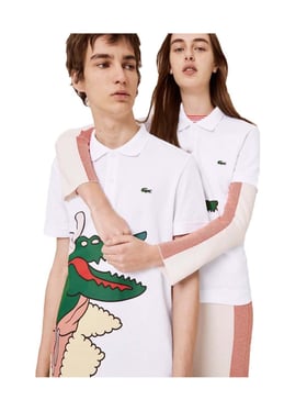 Buy Lacoste White x Jeremyville Design Classic Fit Unisex Polo T-Shirt  Online @ Tata CLiQ Luxury