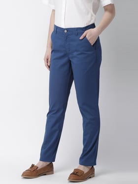 Buy Navy Ankle Length Stretch Chinos Online at Muftijeans