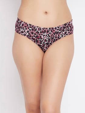 Buy Clovia Multicolor Animal Print Hipster Panty for Women Online