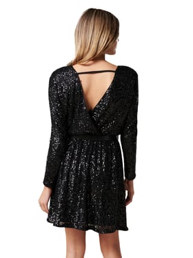 Buy Forever New Black Embellished Sia Petite Sequin Batwing Dress for Women  Online @ Tata CLiQ