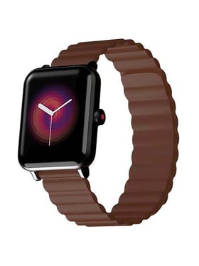 Buy Noise 22 mm Magnetic Leather Smartwatch Strap (Sepia Brown