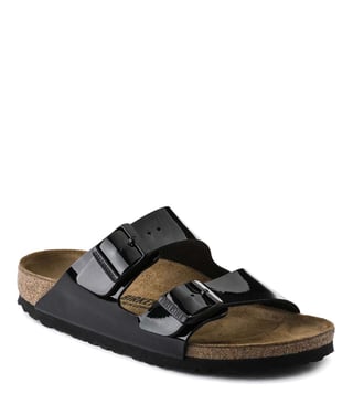 Buy Birkenstock Arizona Black Narrow Width Slide Sandals for Men