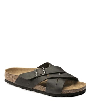 Buy Birkenstock Lugano Grey Regular Width Cross Strap Sandals for