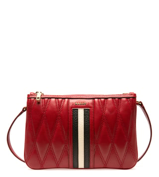 Bally Diamond Quilted Leather Crossbody Bag