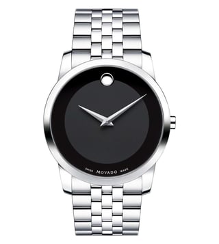 Movado museum black dial stainless steel men's top watch