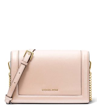 Michael Michael Kors Greenwich Small Leather Convertible Crossbody Bag Soft Pink