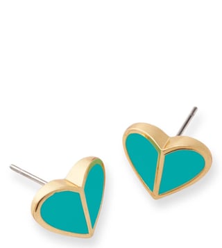 Buy Kate Spade Fiji Green Heritage Spade Small Heart Stud Earrings Online @  Tata CLiQ Luxury