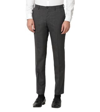 Buy Peter England Elite Grey Slim Fit Checks Two Piece Suit for Mens Online   Tata CLiQ