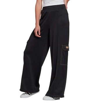Buy Broadstar Women Black HighRise Cargo Trousers  Stretchable Loose Fit  Comfort Fit Super High Rise Cargo Trousers at Amazonin