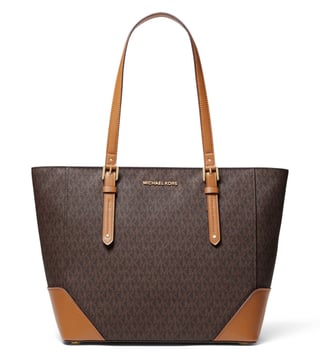 Buy MICHAEL Michael Kors Brown Acorn Aria Medium Tote for Women Online Tata CLiQ Luxury