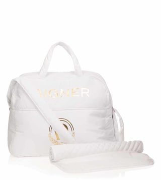 Aigner Kids bag-print dress - White