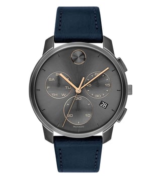 Movado bold blue leather best sale