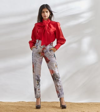 Buy Rehno printed trousers by Designer DOODLAGE Online at Ogaancom