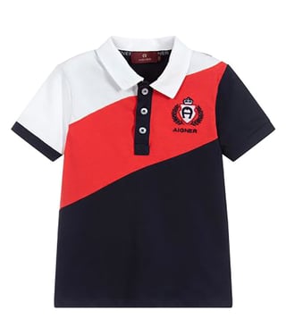 Buy Aigner Kids Red Regular Fit Polo T Shirt Online Tata CLiQ Luxury