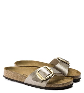 Buy Birkenstock Madrid Big Buckle Graceful Taupe Slide Sandals for