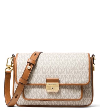 Buy MICHAEL Michael Kors Vanilla & Acorn Bradshaw Cross Body Bag for Women  Online @ Tata CLiQ Luxury